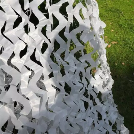 2X3/3X3/3X4/4X5M White Camouflage Mesh Net Sun-shade Outdoor Hunting Camping 