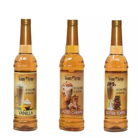 Jordan’S Skinny Syrups | Sugar Free Coffee Syrup Trio - Vanilla, Salted Caramel,