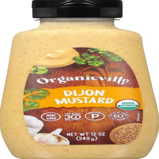 Organicville Dijon Mustard - Organic, 12 Ounce (Pack of 1) 