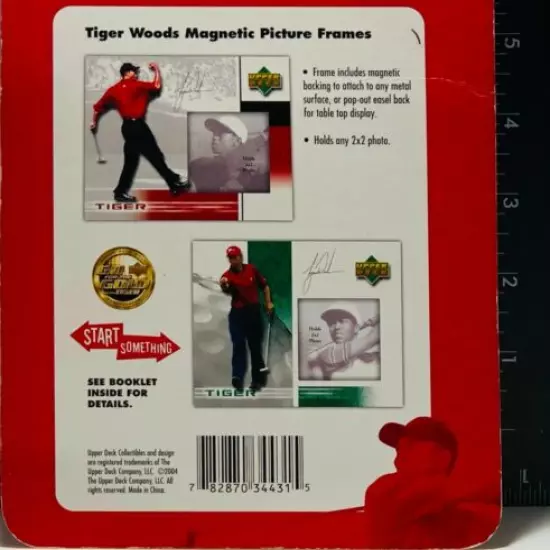 Tiger Woods Magnetic Photo Frame & Brookstone Electronic Golf Scorecard ~ Set #2