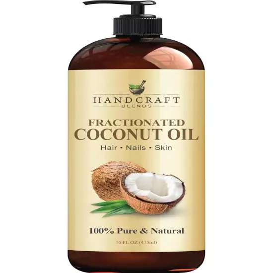 Fractionated Coconut Oil, 16 Fl Oz - 100% Pure and Natural - Premium Oil for