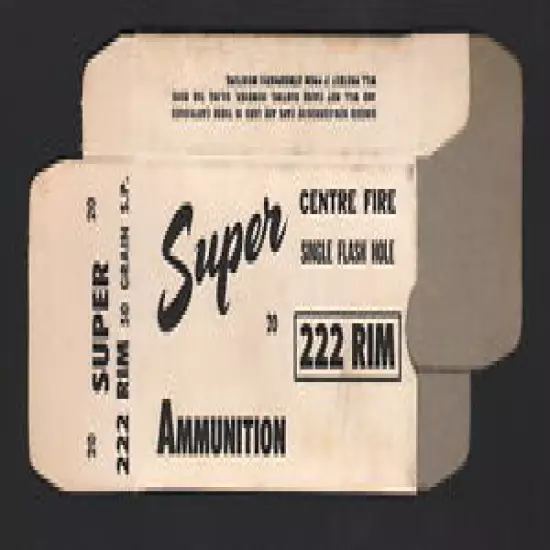 SUPER Ammunition Box /Blue, 222 RIM CF (Box only-no Cartridges) , MINT CONDITION