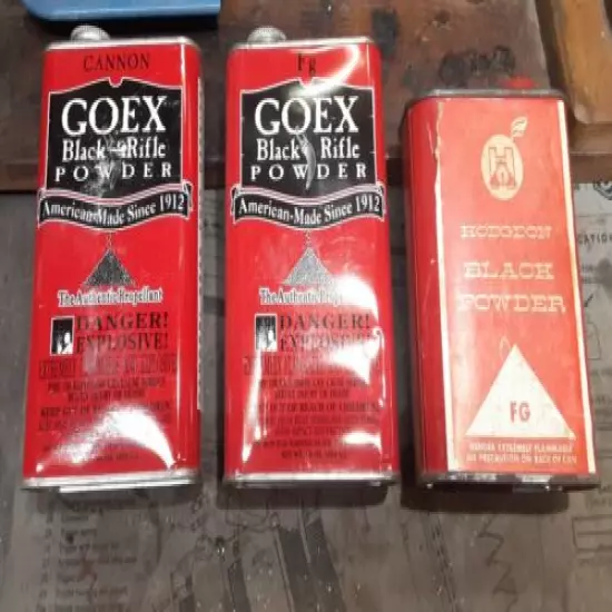 Goex Hodgen Black Powder Cans Vintage