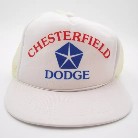 Vtg Dodge Chesterfield VA Local Dealership Snapback Trucker Hat (Yupoong)