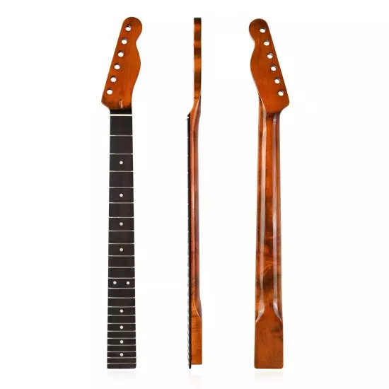 22 Frets Roasted Maple Electric Guitar Neck Rosewood for Fender TL Replacement