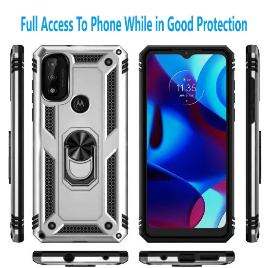 For Motorola Moto G Play 2023 2024 Case Phone Shockproof Cover + Tempered Glass