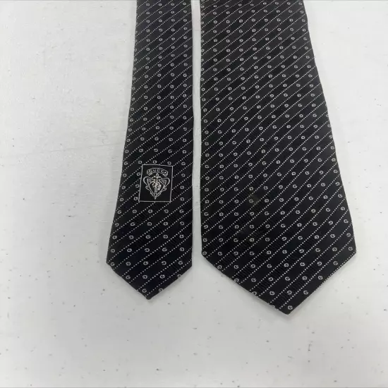 Gucci Men's Black Striped & Logo Neck Tie $295