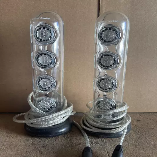 Harman Kardon SoundSticks II Speakers For Parts Subwoofer Not Included Set of 2