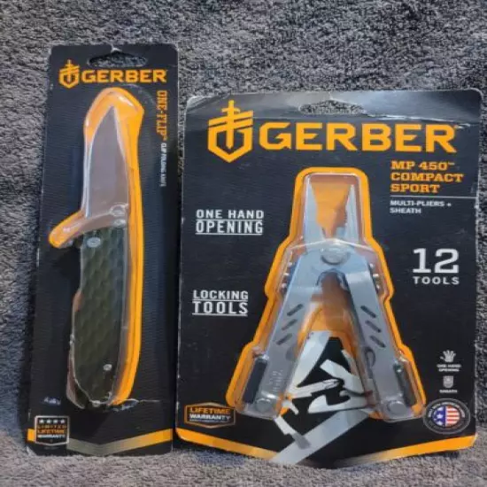 **Brand New** GERBER MP450 COMPACT SPORT and GERBER One-Flip Knife