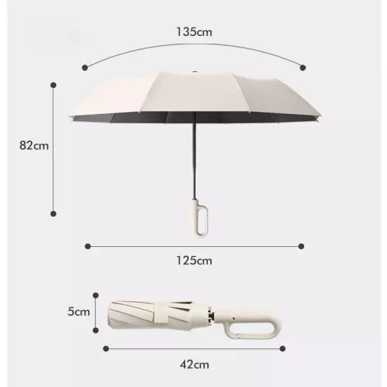 Collapsible umbrella women's large UV protection umbrella