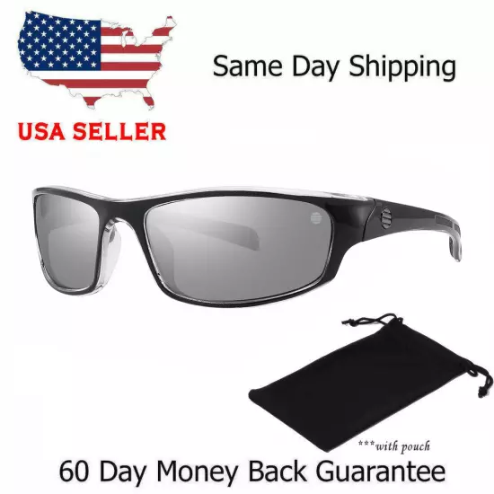 Polarized Mens Wrap Around Fashion Sunglasses Fishing Golf Running Sport Glasses