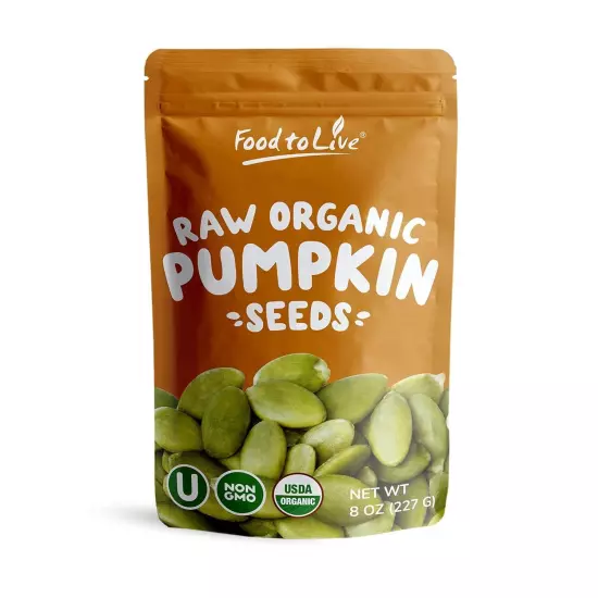 Organic Raw Pepitas (Pumpkin Seeds) — Non-GMO, Kosher, Vegan — by Food to Live