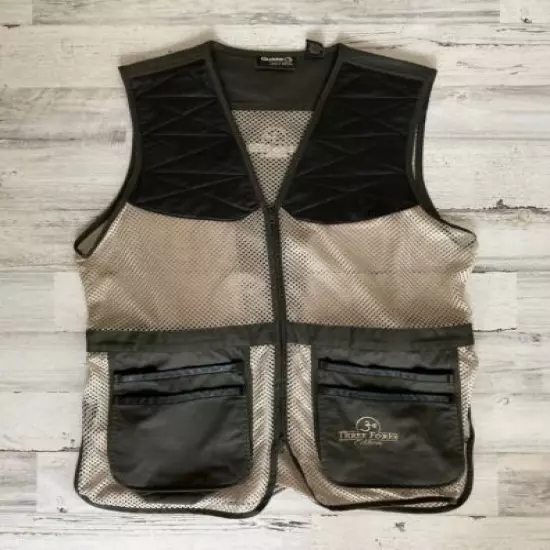 GUIDE SERIES Gander Mountain Premier Shooting Vest Pockets Khaki Black Adult L