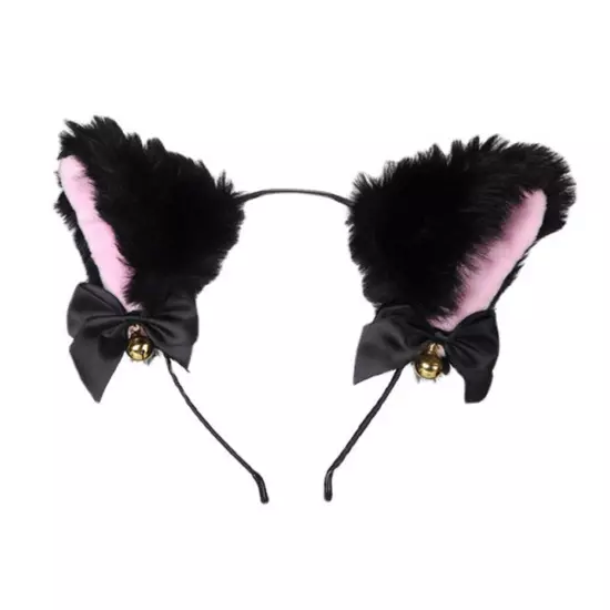 Cat Ear Bow Headband Claw Gloves Cosplay Plush Hairband Women Girl Headwear'