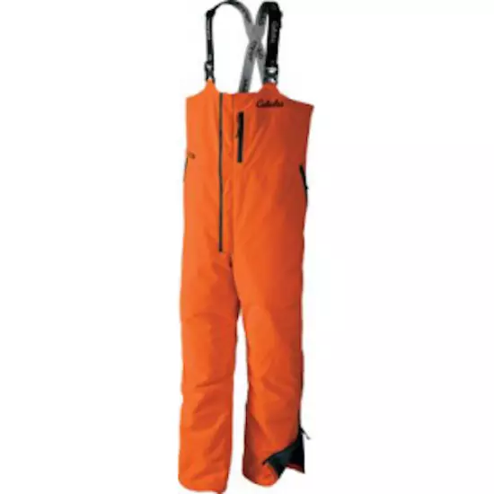 Cabela's Men's Waterproof Hunter Blaze Orange Dry-Plus Insulated Hunting Bibs L