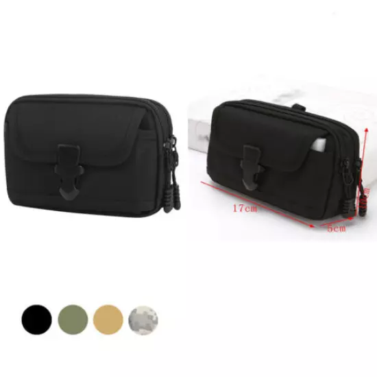 Tactical Molle Pouch 6.5inch Cell Phone Pack Nylon Waist Pack With Belt Buckle