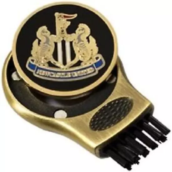 NEWCASTLE UNITED FC GRUVE CLEANER AND GOLF BALL MARKER. GROOVE CLEANING BRUSH