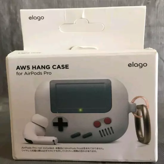 AirPods Pro Case - Elago® AW5 Case [Light Grey] Nintendo Theme With Carabiner