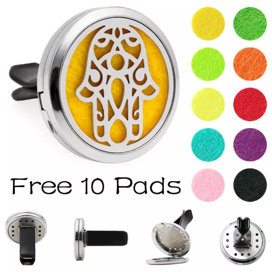 Car Diffuser Vent Clip Air Freshener Essential Oil Aroma diffuser Locket 10Pads 