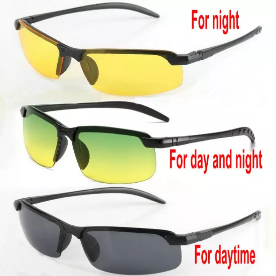 HD Night Driving Glasses Yellow Anti Glare Vision Tinted Unisex Sunglasses