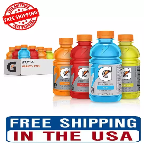 Gatorade Classic Thirst Quencher, Variety Pack, 12 Fl Oz (Pack of 24)