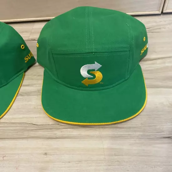 Subway Green Hat Snapback Hat SUBWAY Hat Brand New Official SET OF 2