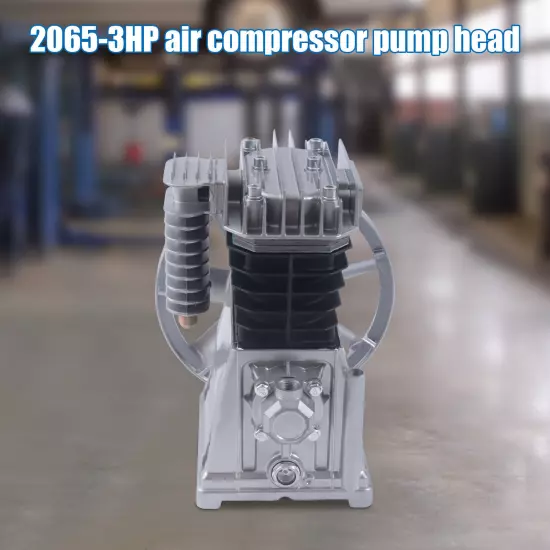 Piston Air Compressor Pump Motor Head Twin Cylinder Oil-lubricated 1.5KW/2.2KW