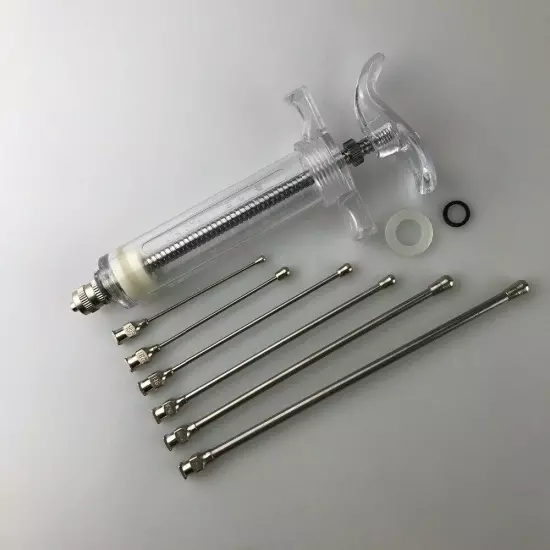 Crop Feeding Kit - 6Pc Straight gavage tubes & 1Pc Syringe