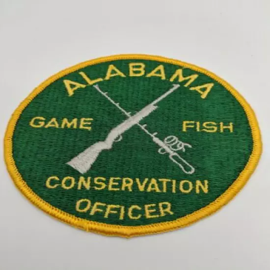 Alabama Game and Fish 4" Conservation Officer with Gun Rod Vintage Never Sewn