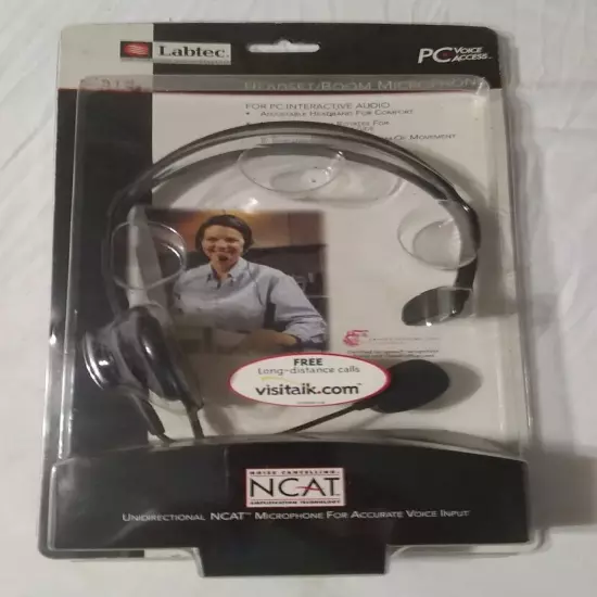 Labtec Headset Boom Microphone C-315 Used In Package Noise Canceling READ