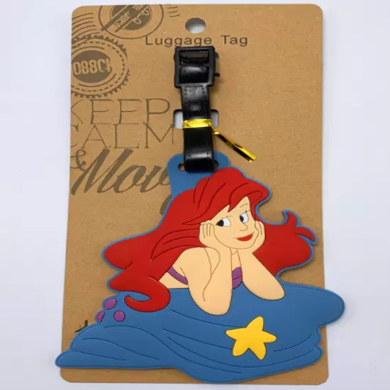 4 Styles Disney The Little Mermaid Ariel PVC Baggage Suitcase Luggage Tags