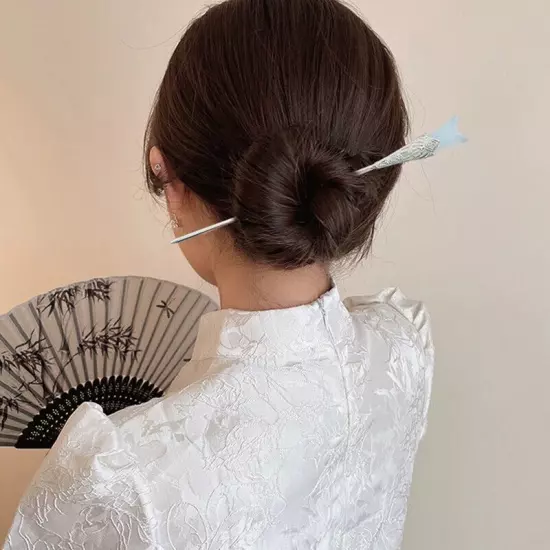 Chinese Style Retro Flower Tassel Hairpin Simple Hair Sticks Hair Accessorie WY4