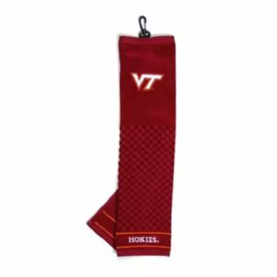 Virginia Tech Hokies NCAA Tri-Fold Embroidered Golf Towel,Officially Licen