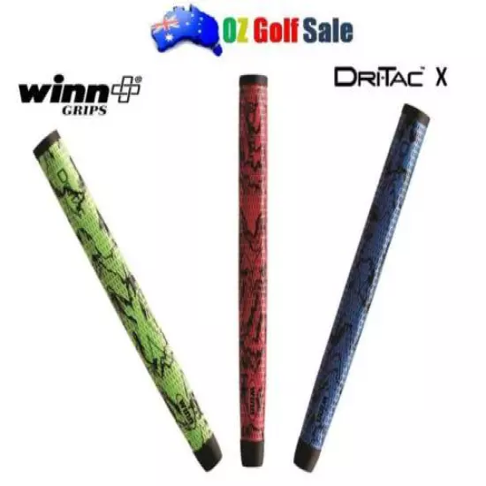 Winn DriTac Dri-Tac X JumboLite Jumbo Lite Pistol Putter Grip-Green,Red,Blue