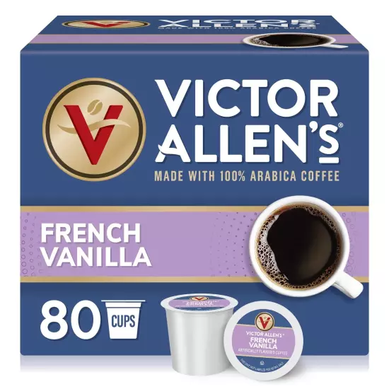 French Vanilla Flavored, Medium Roast, 80 Count, Single Serve Coffee Pods for...