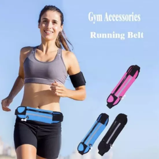 3colors Outdoor Sports Waterproof Running Waist Bag Fitness Elastic Gym Belt