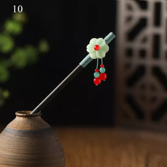 Womens Flower Wooden Chopsticks Hair Hairpin Hair Stick Chinese Style Retro❥