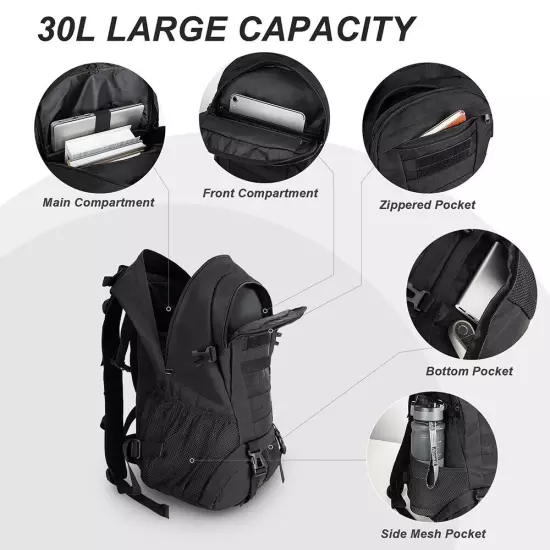 Men Women 17.3'' Backpack Bookbag School Travel 15.6" Laptop Rucksack Zip Bag