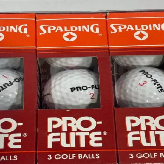 Vintage Spalding Pro-Flite Golf Balls 4 Sleeves Original Boxes 1 2 3 4