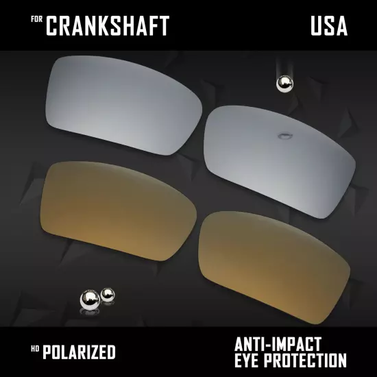 Anti Scratch Polarized Replacement Lenses for-Oakley Crankshaft OO9239 Options