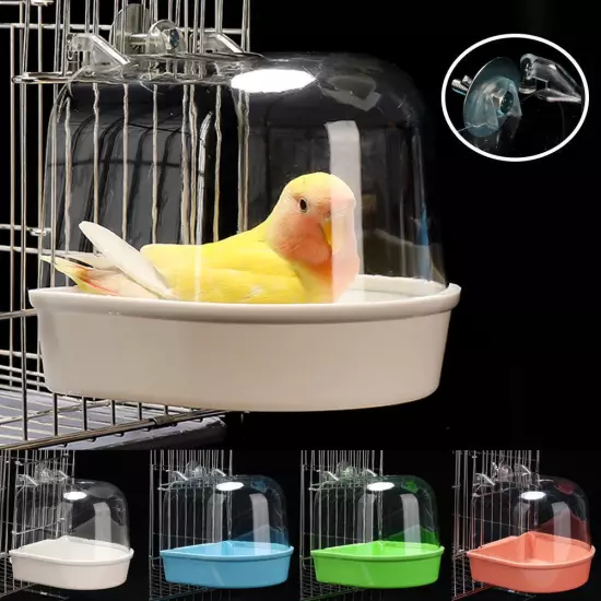 Parrot Bath Box Bathtub Bird Bather Bathing Utensils X7S3 C3X8