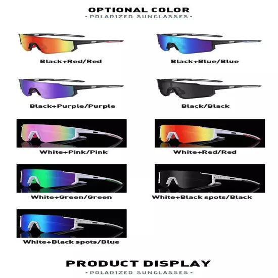 Polarized Sports Sunglasses for Men Women Youth Baseball Fishing Running Cycling