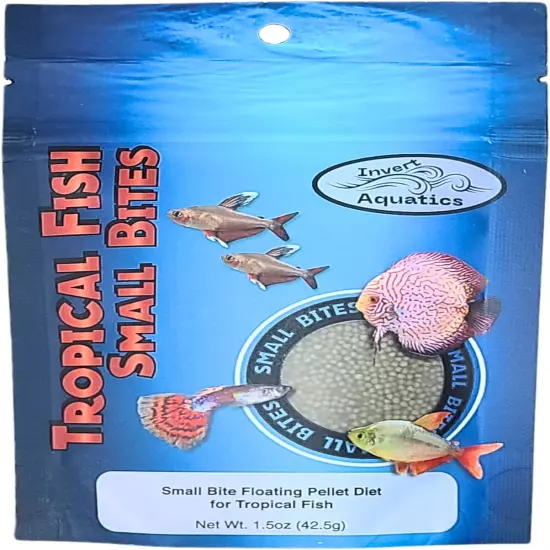 Tropical Fish Small Bites - Floating Pellet Food for Aquarium Fish (1.5 Oz (42.