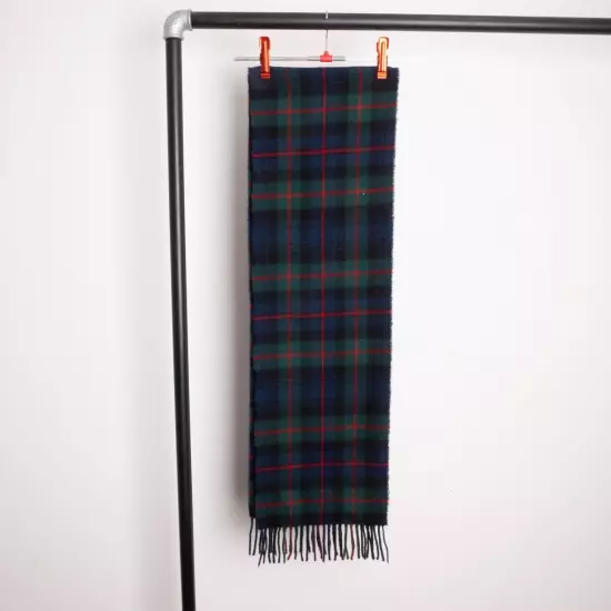 LOCAHRRON of Scotland 100% Lambswool Check Tartan Scarf 162cm x 24cm 64in x 9in