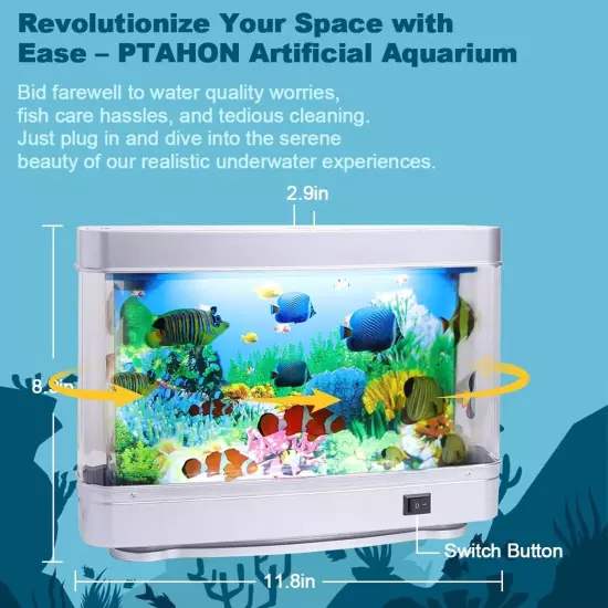 Artificial Tropical Fish Decorative Moving Aquarium Lamp - Virtual Ocean Moti...