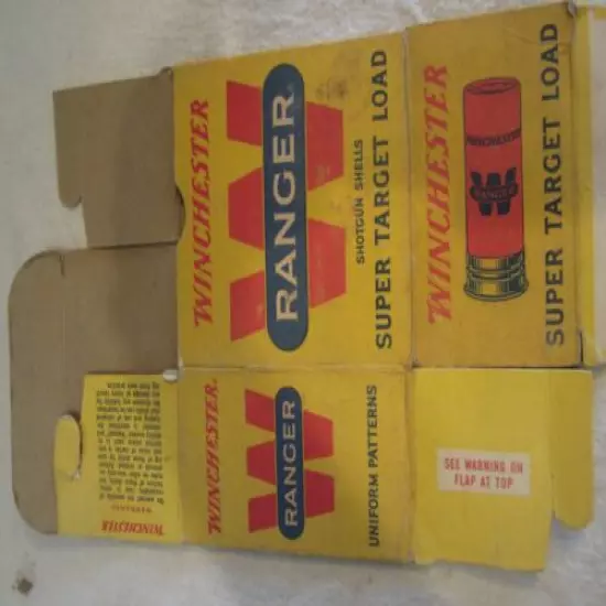 VINTAGE WINCHESTER RANGER SUPER TARGET LOADS 12GA CARTRIDGE SHELLS Box Empty