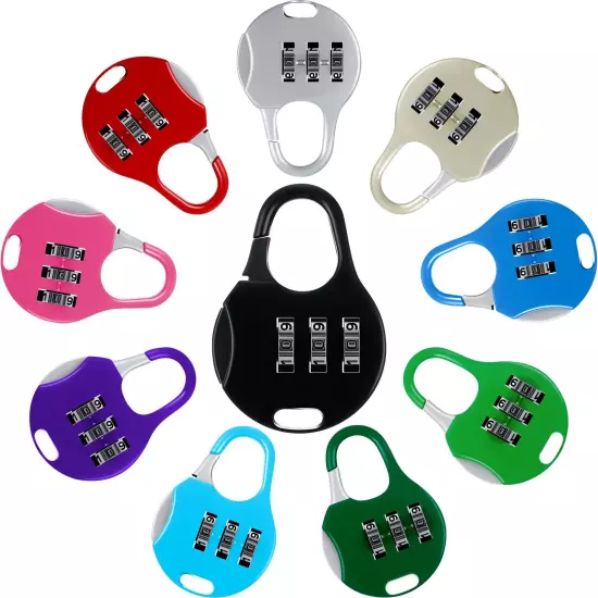 10-Piece Colorful Mini Combination Lock Set