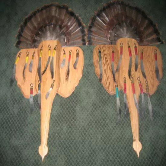 Turkey Beard Display Plaques; Solid Oak,"Tom size" holds 16 beards 