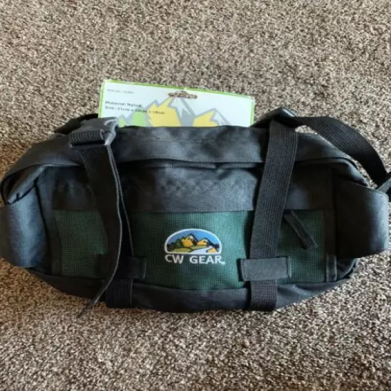 Vintage CW Waist Bag Nylon Green And Black NWT