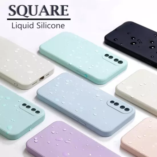 For Samsung A14 13 A54 5G A53 A52 A50 Liquid Silicone Soft TPU Phone Case Cover